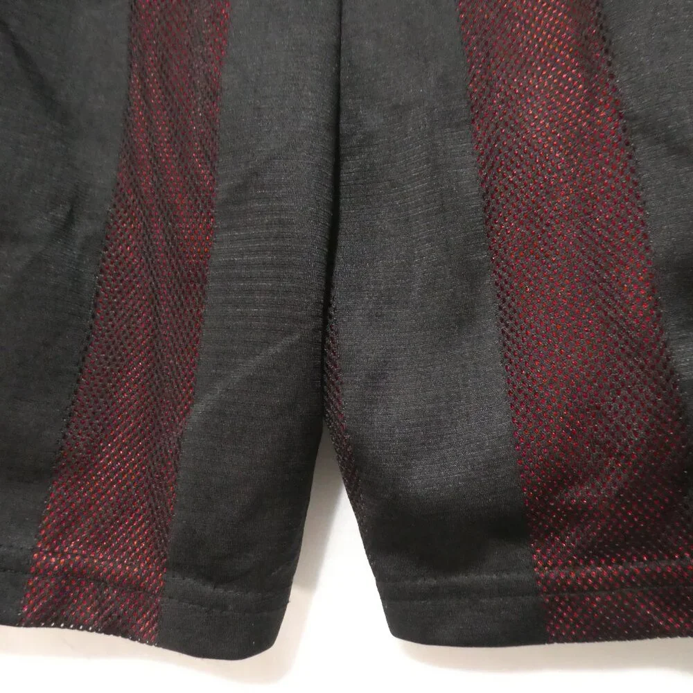 CHAMPIONSHIP GOLD | size 7 | Black and Burgundy Striped Basketball Shorts - Picture 13 of 14